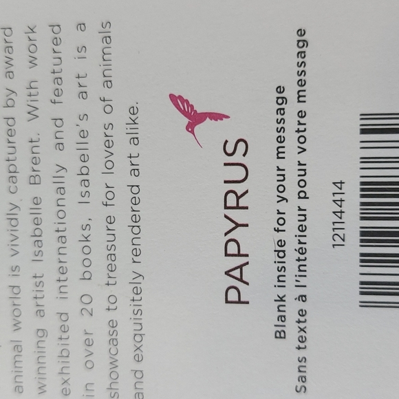 Papyrus Party Supplies Papyrus X Isabelle Brent Blank Card Poshmark